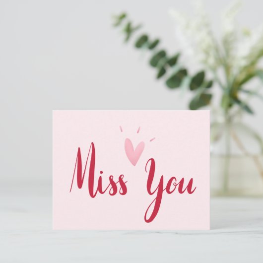 Miss U Briefkaart (Staand voorkant)