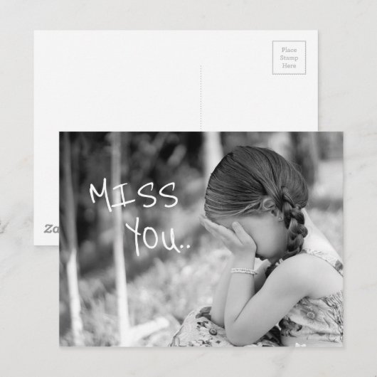 Miss U Briefkaart (Voorkant / Achterkant)