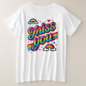 Miss U Grote Maat T-shirt (Design achterkant)