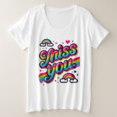 Miss U Grote Maat T-shirt (Design voorkant)