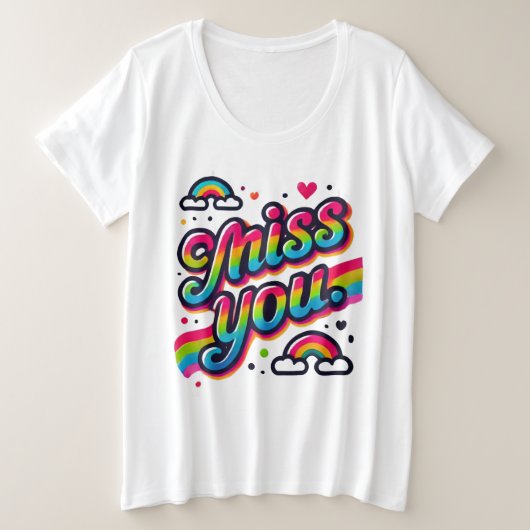 Miss U Grote Maat T-shirt (Design voorkant)