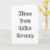 Miss U houdt van Crazy Kaart (Gele Bloem)