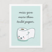Miss U meer dan toiletpapier Briefkaart (Voorkant)