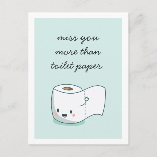 Miss U meer dan toiletpapier Briefkaart (Voorkant)