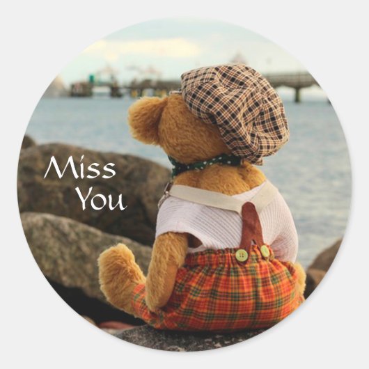 Miss U Ronde Sticker (Voorkant)