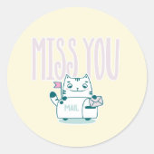 Miss U Ronde Sticker (Voorkant)