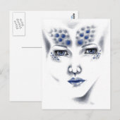 Miss Universe Alien Lady Original Art Briefkaart (Voorkant / Achterkant)