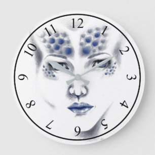 Miss Universe Alien Lady Original Art Clock Grote Klok
