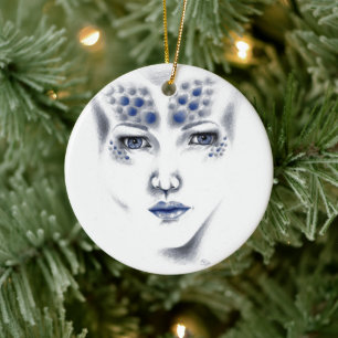 Miss Universe Prachtige Buitenaardse Vrouw Origine Keramisch Ornament