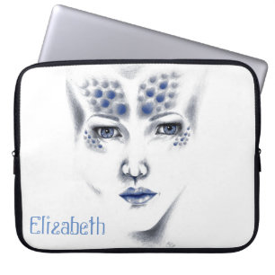 Miss Universe Prachtige Buitenaardse Vrouw Origine Laptop Sleeve