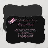 Miss USA America Pink Crown Invitation IV Kaart (Voorkant / Achterkant)