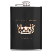 Miss USA America stijl Crown Flask Custom Naam Heupfles (Voorkant)