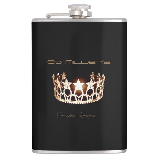 Miss USA America stijl Crown Flask Custom Naam Heupfles (Voorkant)