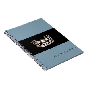 Miss USA Baby Blue Crown Notitieboek - Aangepaste 