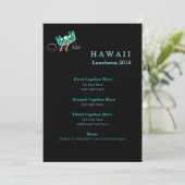 Miss USA Black Shimmer Luncheon Programma Kaart (Staand voorkant)