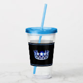 Miss USA Blue Crown Acrylic Tumbler Acryl Drinkbeker (Achterkant)