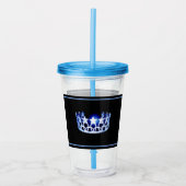 Miss USA Blue Crown Acrylic Tumbler Acryl Drinkbeker (Voorkant)