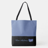 Miss USA Blue Crown Canvas tas-Medium Blauw Tote Bag (Voorkant)