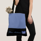 Miss USA Blue Crown Canvas tas-Medium Blauw Tote Bag (Dichtbij)