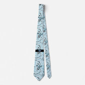 Miss USA Blue Crown Mannen Flourish Stropdas (Voorkant)
