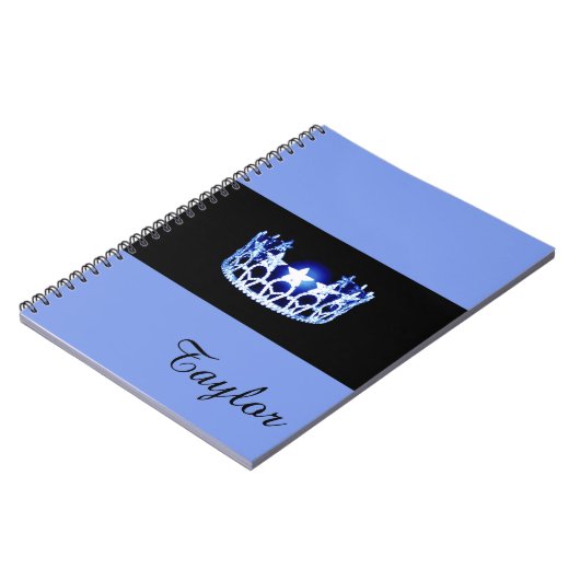 Miss USA Blue Crown Notitieboek - Aangepaste naam (Linkerzijde)