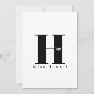 Miss USA Crown Flat Note Cards-Black Notitiekaartje