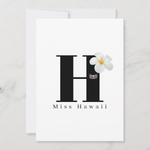 Miss USA Crown Flat Note Cards-Black Notitiekaartje
