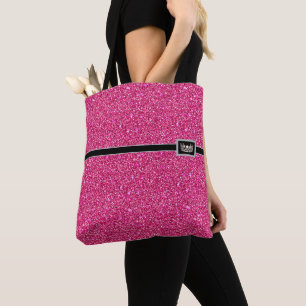Miss USA Crown Pageant Faux Glitter Canvas tas