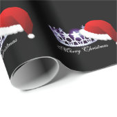 Miss USA Crown & Santa Hat Kerstcadeautje Cadeaupapier (Rol Hoek)