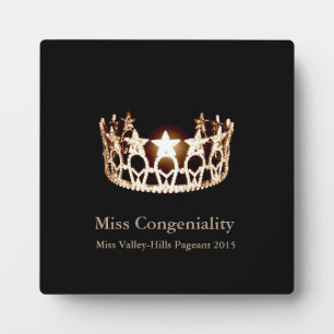 Miss USA Gold Crown Awards Plaque Fotoplaat