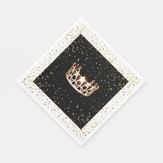 Miss USA Gold Crown Gold Sterren Papier Servet (Hoek)