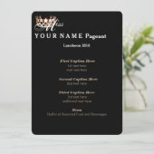 Miss USA Gold Crown Luncheon Programma Kaart (Staand voorkant)