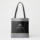 Miss USA Kroon Aangepaste Titel Tote Bag (Voorkant)