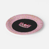 Miss USA Kroon Papieren Borden-Gouden Sterren Roze Papieren Bordje (Gekanteld)