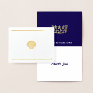 Miss USA Pageant type Star Crown Shell Bedankt Folie Kaarten