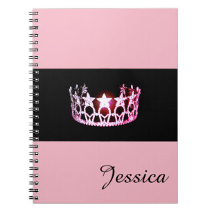 Miss USA Pink Crown Notitieboek - Aangepaste naam