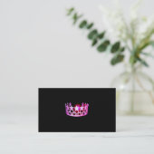 Miss USA Pink Crown Visitekaartjes (Staand voorkant)