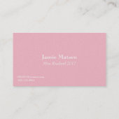 Miss USA Pink Crown Visitekaartjes (Achterkant)