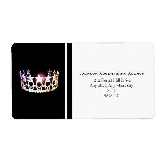 Miss USA Silver Crown Adresetiketten Etiket (Voorkant)
