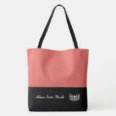 Miss USA Silver Crown Canvas tas-Large Salmon Tote Bag (Achterkant)