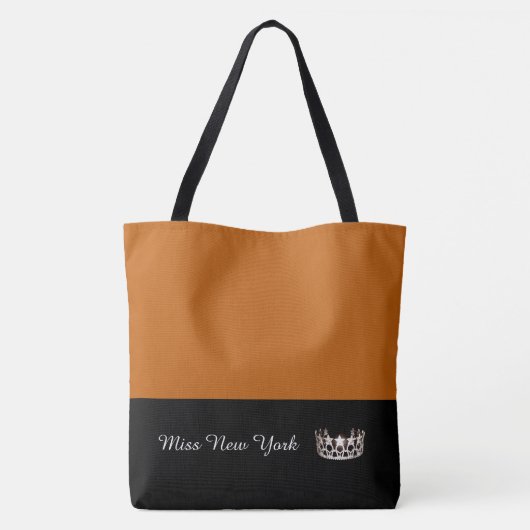Miss USA Silver Crown Canvas tas-LRGE Pumpkin Tote Bag (Achterkant)