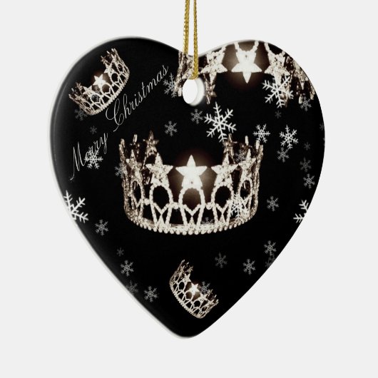 Miss USA Silver Crown-kerstversiering Keramisch Ornament (Rechts)