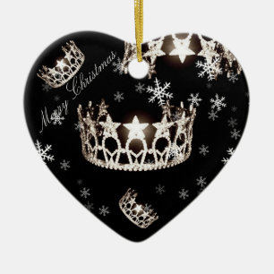 Miss USA Silver Crown-kerstversiering Keramisch Ornament