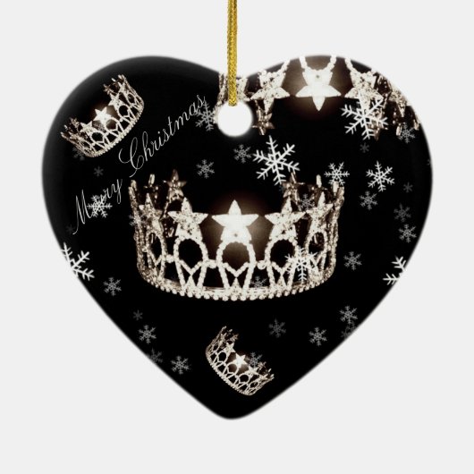 Miss USA Silver Crown-kerstversiering Keramisch Ornament (Achterkant)