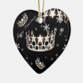 Miss USA Silver Crown-kerstversiering Keramisch Ornament (Links)