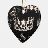 Miss USA Silver Crown-kerstversiering Keramisch Ornament (Links)