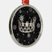 Miss USA Silver Crown-kerstversiering Metalen Ornament (Rechts)