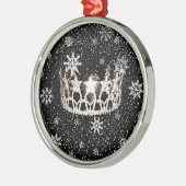 Miss USA Silver Crown-kerstversiering Metalen Ornament (Links)