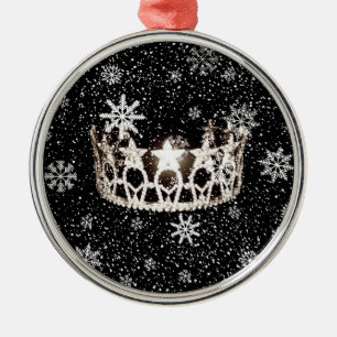 Miss USA Silver Crown-kerstversiering Metalen Ornament