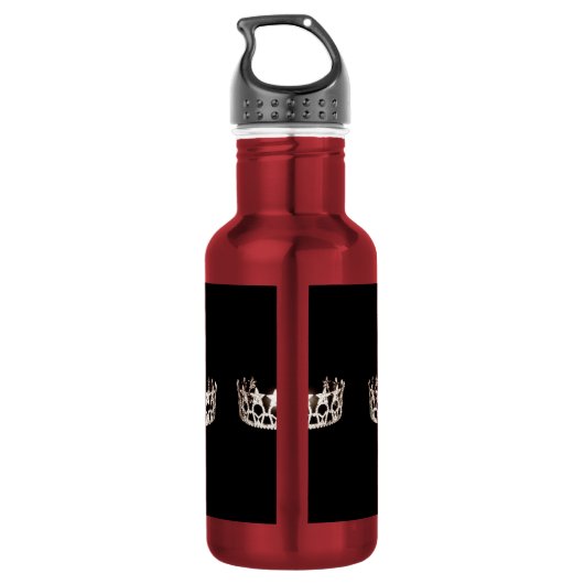 Miss USA Silver Crown Pexagon Water Bottle Waterfles (Achterkant)